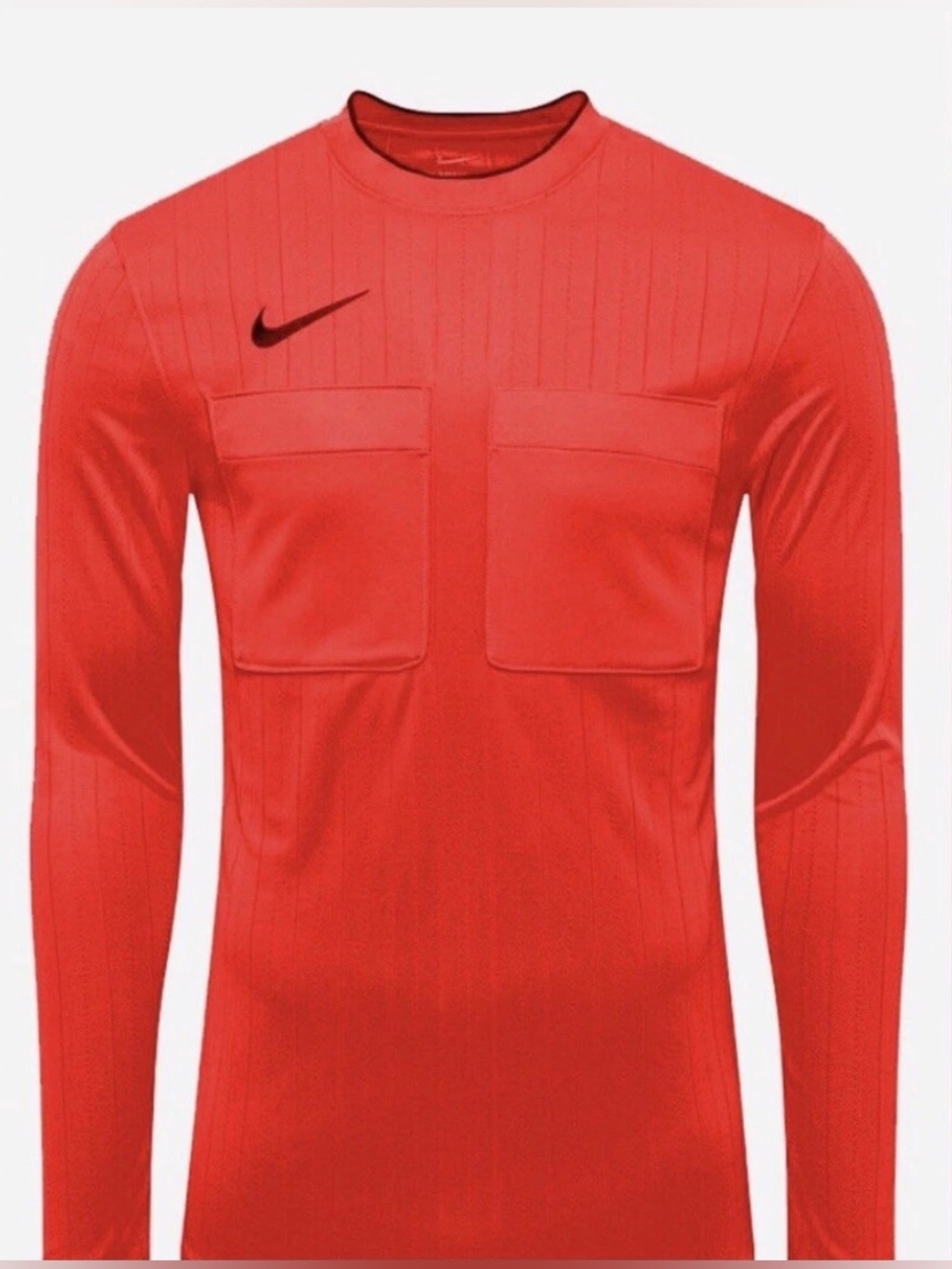 Nike Men's Dri-Fit Slim-Fit Soccer Referee Long Sleeve (DH8027-635) Bright Red